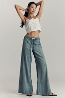 The Adi Mid-Rise Relaxed Flare Jeans by Pilcro: Pull-On Edition