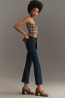 FRAME Jetset High-Rise Crop Mini Boot Pintuck Jeans