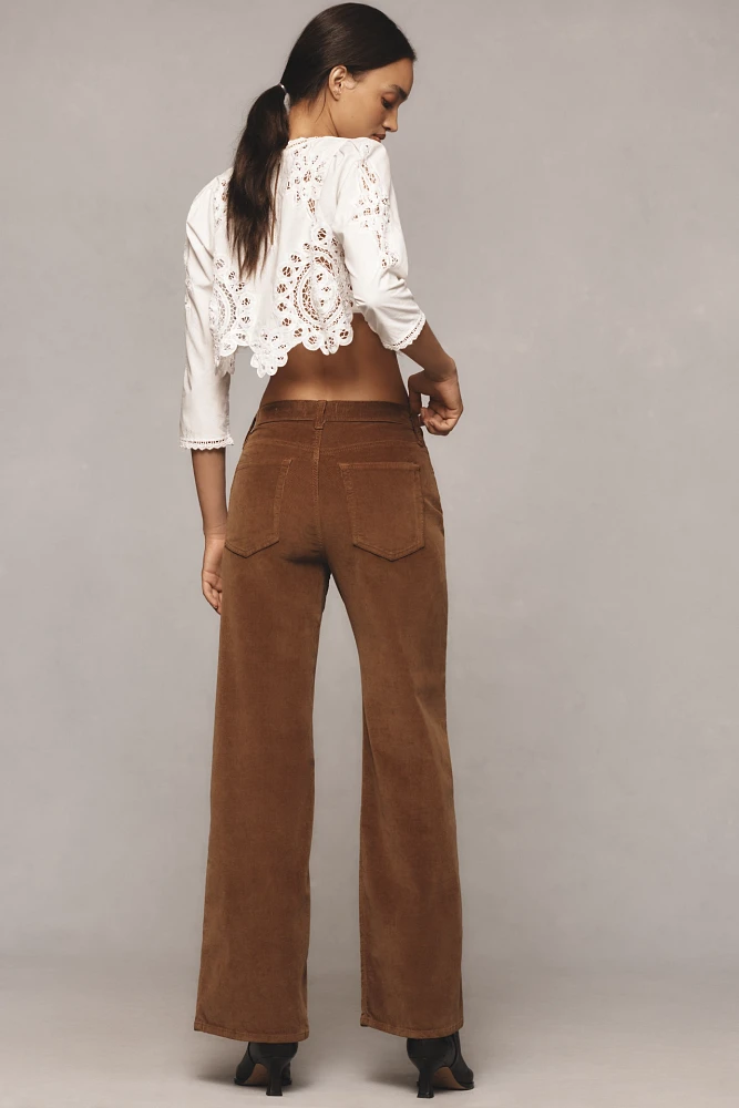 Frame Le Slim Corduroy High-Rise Palazzo Jeans