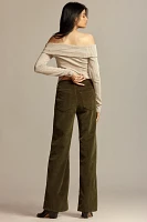 FRAME Corduroy Le Slim Palazzo High-Rise Jeans