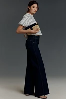 FRAME The Seamed High-Rise Wide-Leg Trouser Jeans