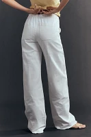 RE/DONE High-Rise Wide-Leg Drawstring Jeans