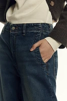 The Lonnie Cuffed High-Rise Crop Jeans by Pilcro