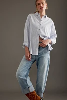 The Lonnie Cuffed High-Rise Crop Jeans by Pilcro