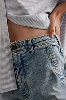 The Lonnie Cuffed High-Rise Crop Jeans by Pilcro