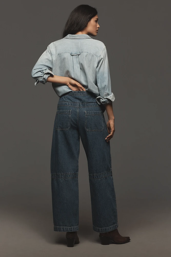 Pilcro Full Oversize Curve High-Rise Barrel Jeans
