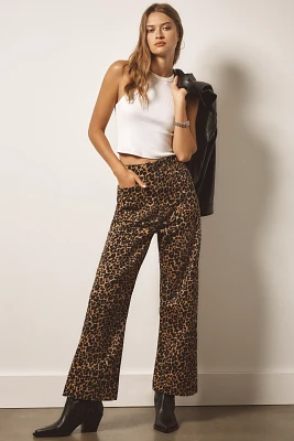 The Colette Cropped High-Rise Wide-Leg Jeans by Maeve