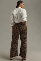 The Colette Cropped High-Rise Wide-Leg Jeans by Maeve