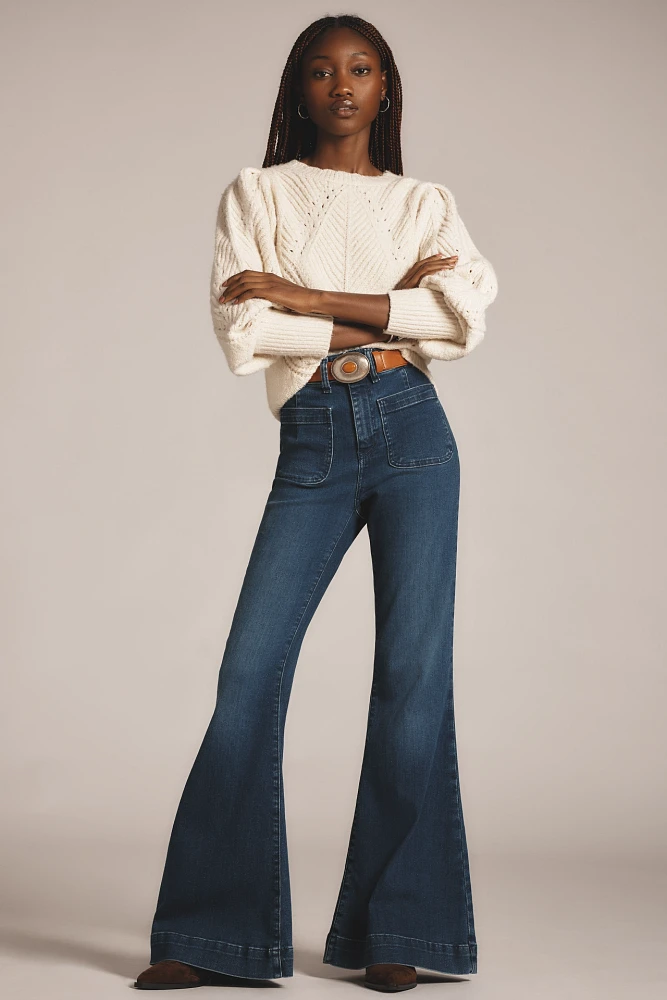 Maeve High-Rise Mega-Flare Jeans