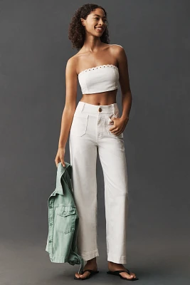 The Colette Denim Full-Length High-Rise Wide-Leg Jeans by Maeve