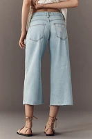 Pilcro Low-Rise Crop Wide-Leg Distressed Jeans