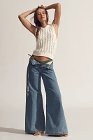 Outland Denim Cayley Mid-Rise Wide-Leg Jeans
