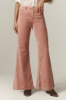 The Adi Mid-Rise Frayed Relaxed Flare Jeans by Pilcro: Velvet Edition