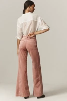 The Adi Mid-Rise Frayed Relaxed Flare Jeans by Pilcro: Velvet Edition