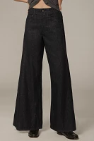 The Adi Mid-Rise Frayed Relaxed Flare Pants by Pilcro: Sparkle Edition