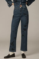 The Annie High-Rise Straight-Leg Jeans by Pilcro: Embellished Edition