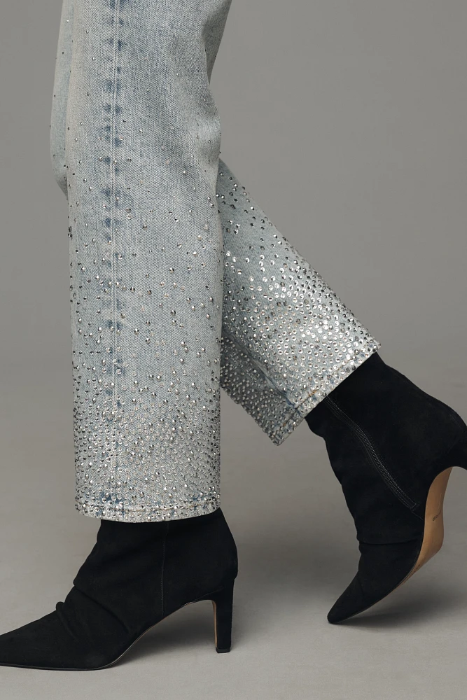 7 For All Mankind Logan Embellished Straight-Leg Jeans