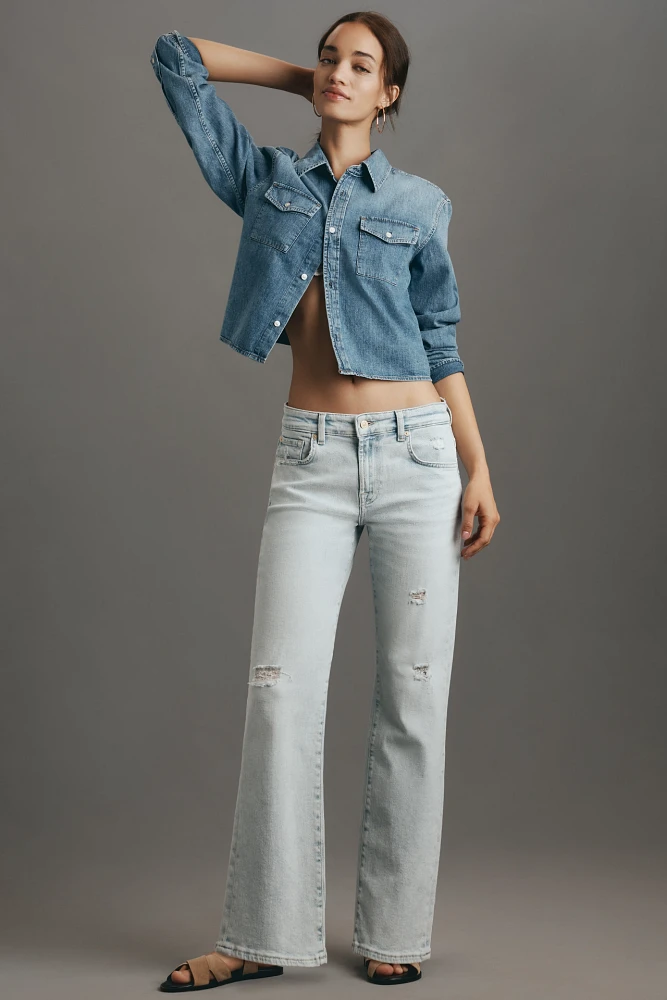 7 For All Mankind Calie Mid-Rise Straight-Leg Jeans