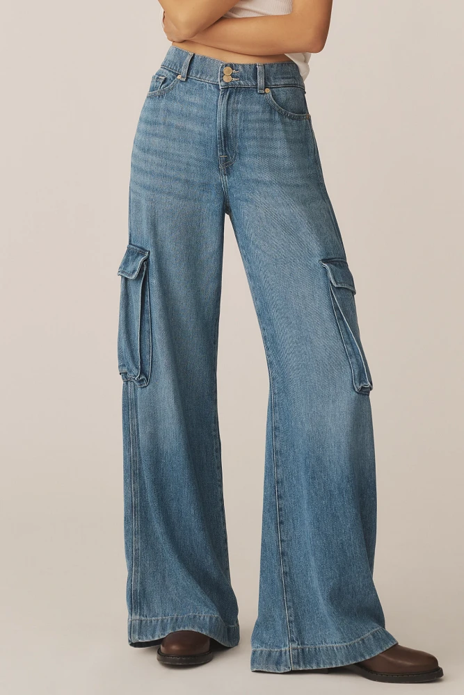 7 For All Mankind Cargo High-Rise Wide-Leg Jeans