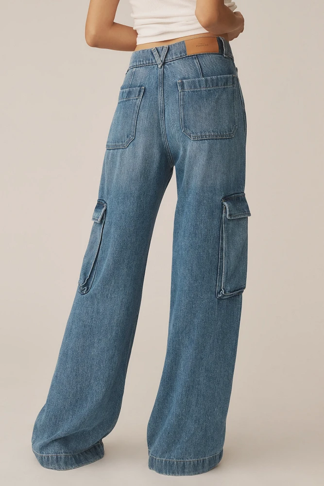 7 For All Mankind Cargo High-Rise Wide-Leg Jeans
