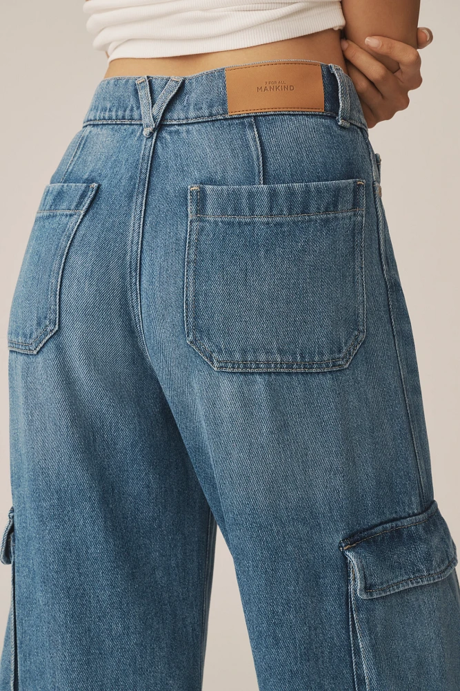7 For All Mankind Cargo High-Rise Wide-Leg Jeans