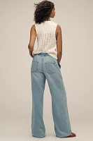 7 For All Mankind High-Rise Wide-Leg Pull-On Jeans