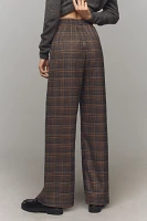 Corey Lynn Calter Plaid Pull-On Trousers