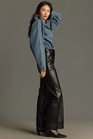 Joe's Jeans The Mia High-Rise Wide-Leg Faux-Leather Pants