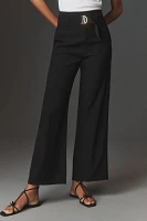 Bishop + Young Belted Wide-Leg Trouser Pants