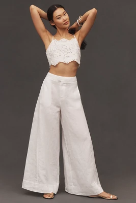 By Anthropologie Linen Palazzo Pants