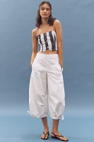 Pilcro Cropped Drawstring Cotton Pants