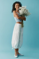 Pilcro Cropped Drawstring Cotton Pants