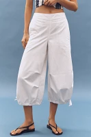 Pilcro Cropped Drawstring Cotton Pants