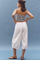 Pilcro Cropped Drawstring Cotton Pants