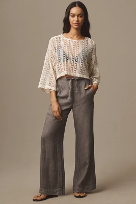 By Anthropologie Easy Linen Pull-On Pants