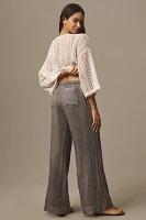 By Anthropologie Easy Linen Pull-On Pants