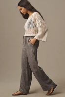 By Anthropologie Easy Linen Pull-On Pants