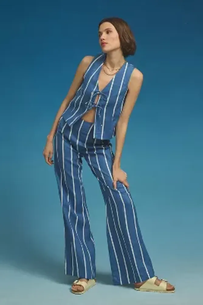 Faithfull La Plage De Mau Striped Wide-Leg Pants