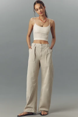 AGOLDE Sefton Cotton Curved-Leg Pants