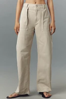 AGOLDE Sefton Cotton Curved-Leg Pants