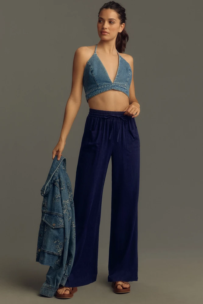 Greylin Gloria Pull-On Linen Pants