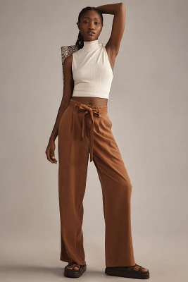 Cloth & Stone Ruffle-Waist Wide-Leg Pants