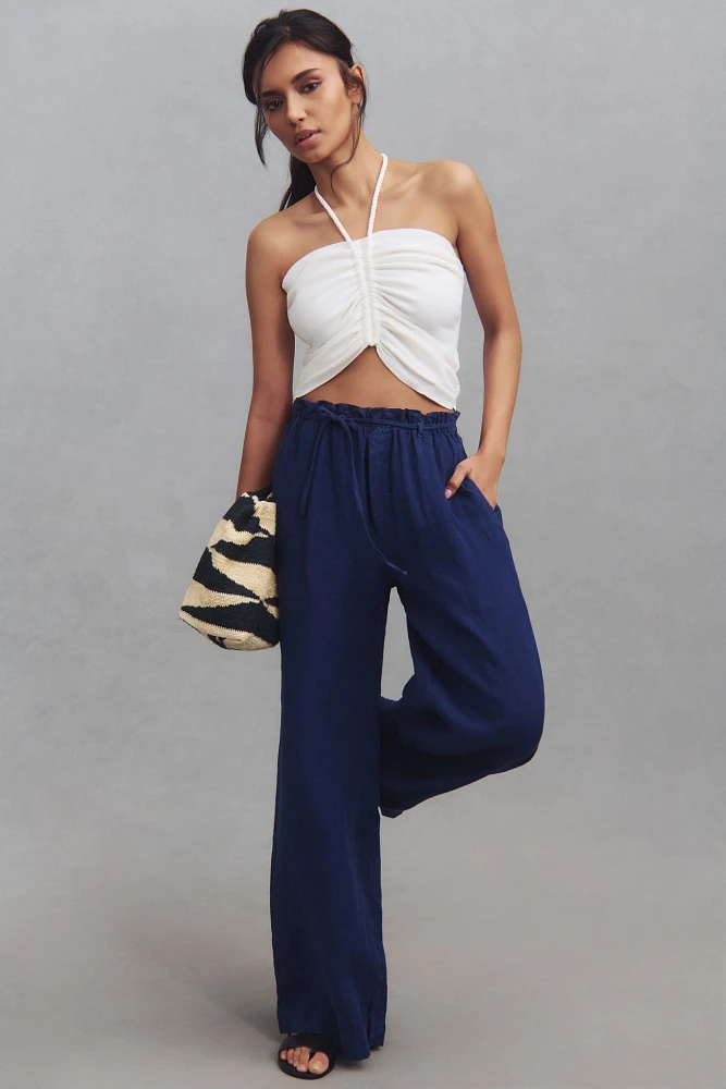 Cloth & Stone Linen Drawstring Pull-On Pants