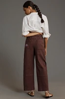 The Izzie Relaxed Pull-On Barrel Pants by Pilcro: Embroidered Edition