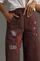 The Izzie Relaxed Pull-On Barrel Pants by Pilcro: Embroidered Edition