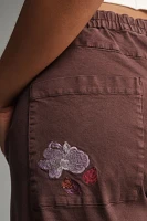 The Izzie Relaxed Pull-On Barrel Pants by Pilcro: Embroidered Edition