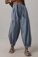 By Anthropologie Washed Eyelet Jogger Pants