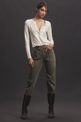 The Wanderer Mid-Rise Relaxed-Leg Pants by Pilcro
