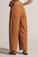 The Izzie Relaxed Pull-On Barrel Pants by Pilcro: Printed Twill Edition