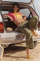The Izzie Relaxed Pull-On Barrel Pants by Pilcro: Printed Twill Edition